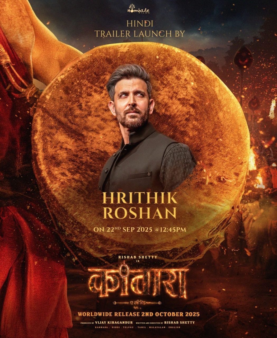 ऋषभ शेट्टी के साथ स्क्रीन शेयर करेंगे ऋतिक रोशन