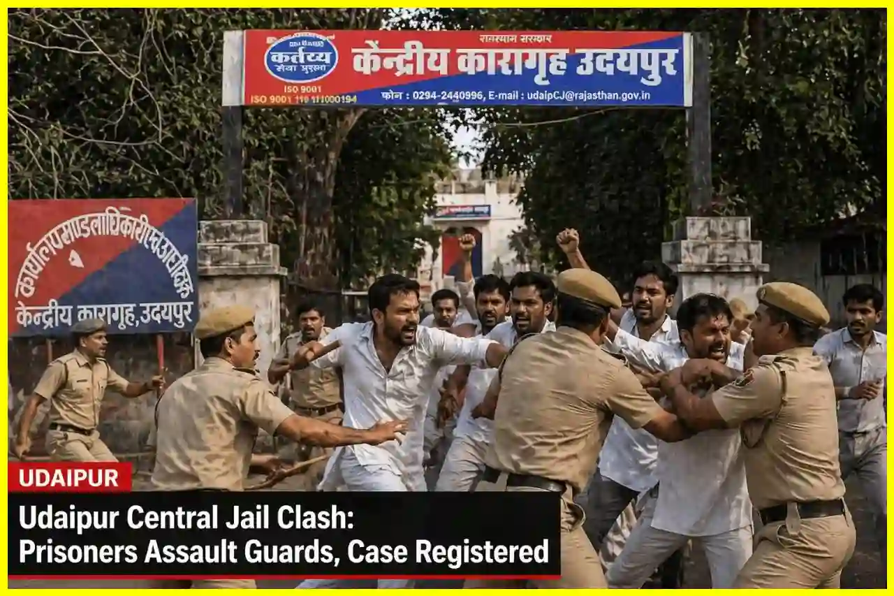 उदयपुर केंद्रीय जेल में कैदियों का सुरक्षाकर्मियों पर हमला