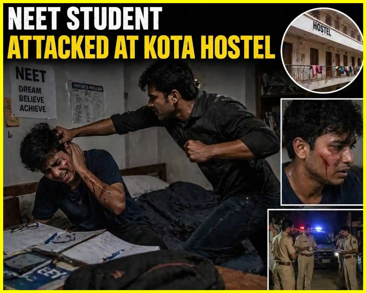 कोटा हॉस्टल में NEET छात्र पर हमला, दो आरोपी गिरफ्तार