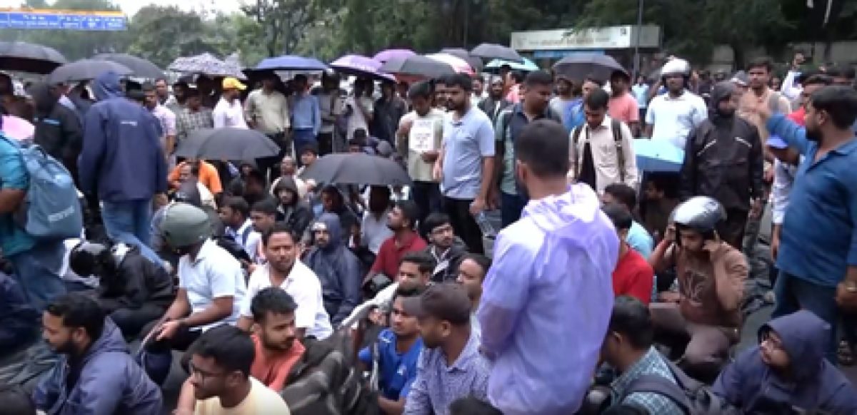 झारखंड में CGL परीक्षा रद्द होने पर प्रदर्शन शुरू