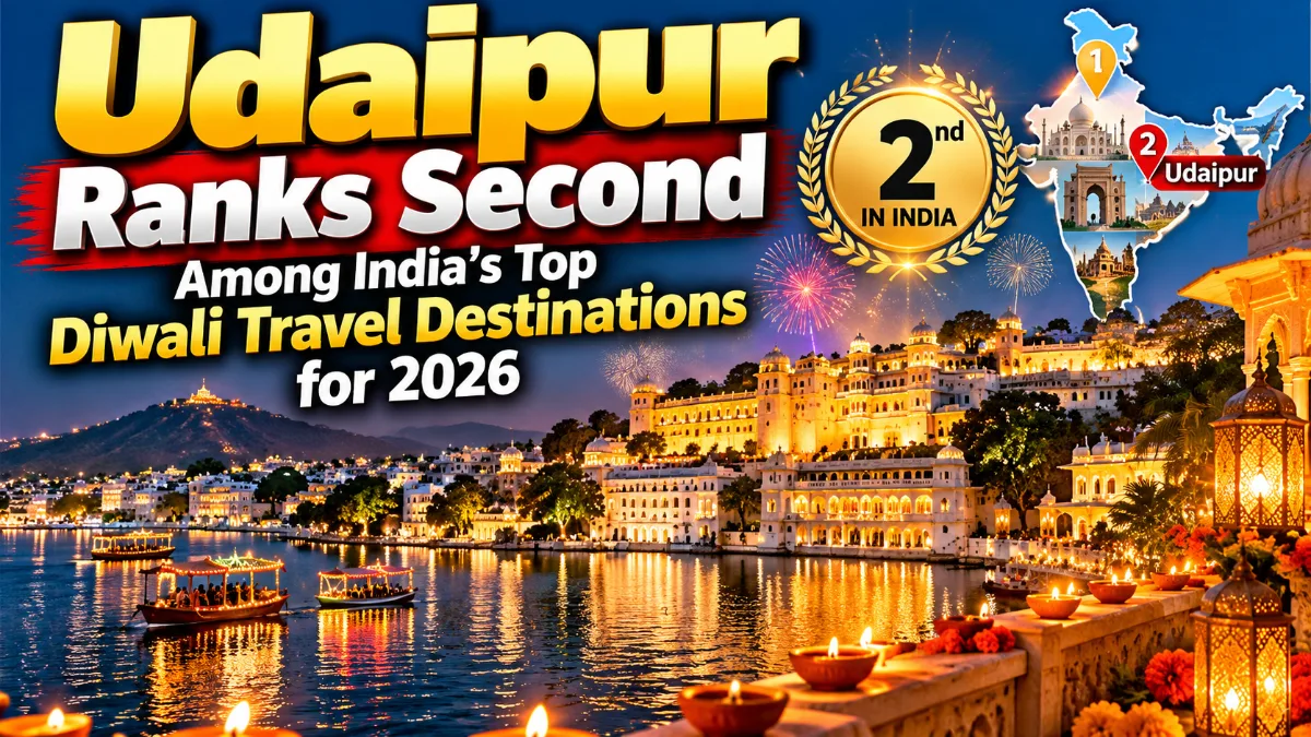 उदयपुर ने 2026 के लिए भारत के शीर्ष दीवाली यात्रा स्थलों में दूसरा स्थान प्राप्त किया