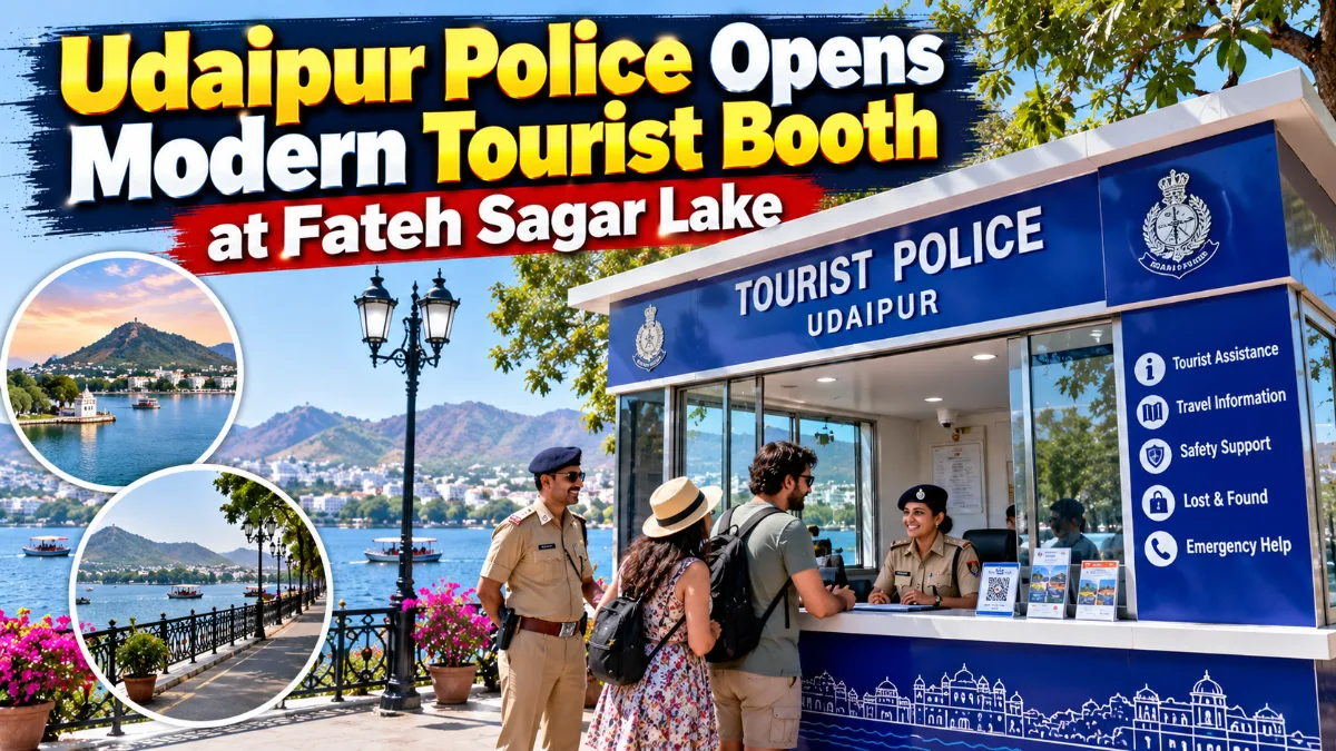 उदयपुर पुलिस ने फतेह सागर झील पर आधुनिक पर्यटक बूथ खोला उदयपुर पुलिस ने फतेह सागर झील पर आधुनिक पर्यटक बूथ खोला