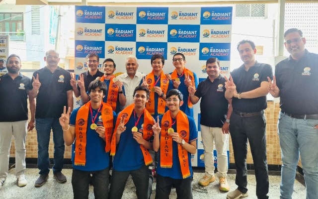 उदयपुर में रेडियंट एकेडमी के छात्रों ने IOQM 2026 में शीर्ष पांच स्थान प्राप्त किए