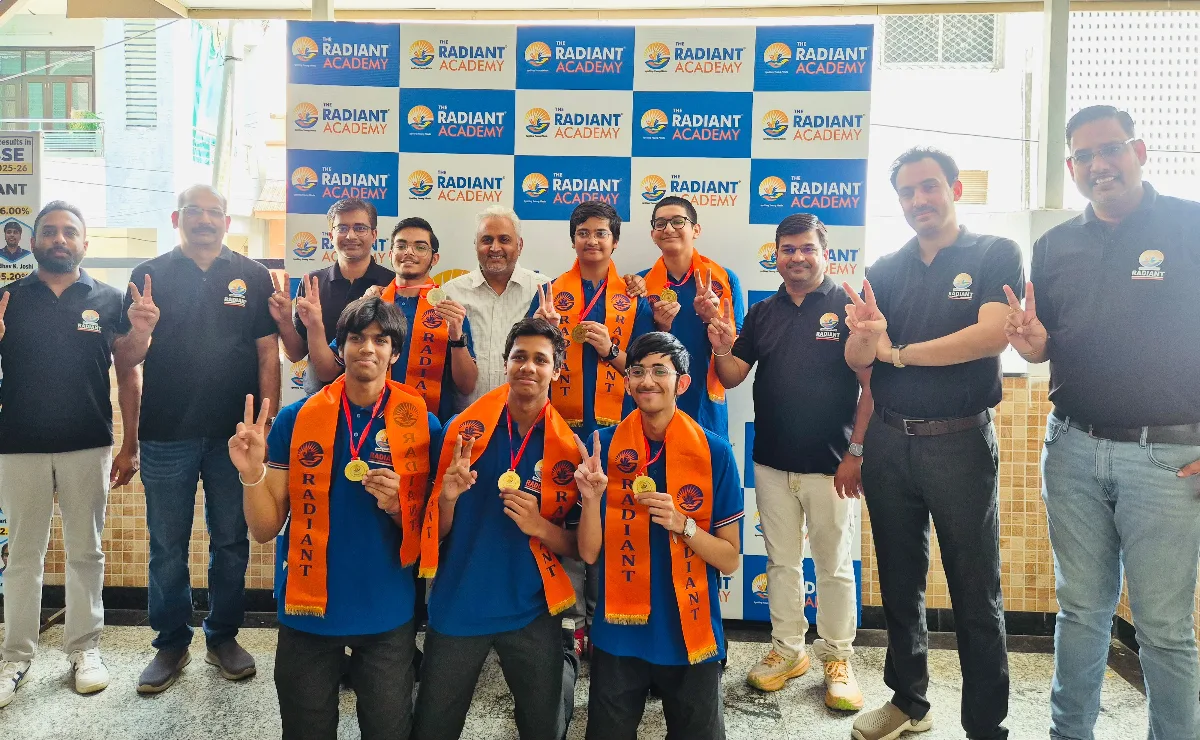 उदयपुर में रेडियंट एकेडमी के छात्रों ने IOQM 2026 में शीर्ष पांच स्थान प्राप्त किए