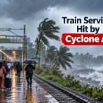 चक्रवात अर्नब से प्रभावित ट्रेन सेवाएँ: 20 ट्रेनें रद्द, दो दक्षिणbound एक्सप्रेस ट्रेनों का मार्ग बदला गया